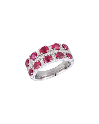 Gregg Ruth 14k 2.91 Ct. Tw. Diamond & Ruby Ring In Black
