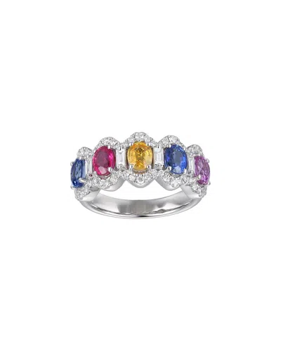 Gregg Ruth 14k 3.02 Ct. Tw. Diamond & Multi Sapphire Ring