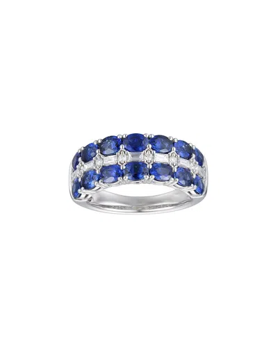 Gregg Ruth 14k 3.48 Ct. Tw. Diamond & Blue Sapphire Ring