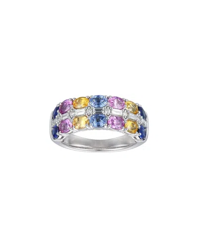 Gregg Ruth 14k 3.51 Ct. Tw. Diamond & Multi Sapphire Ring