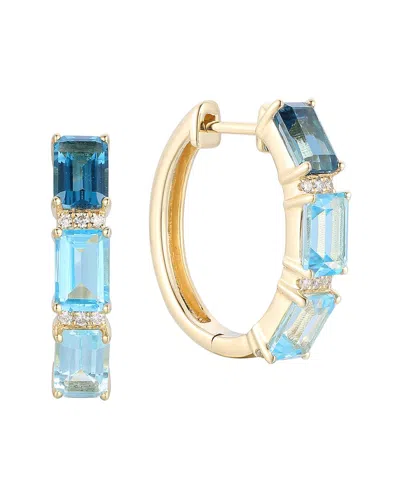 Gregg Ruth 14k 4.49 Ct. Tw. Diamond & Gemstone Huggie Earring In No Color