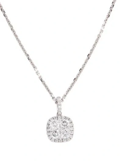 Pre-owned Gregg Ruth 14k Diamond Pendant Necklace, 18" In Multicolor