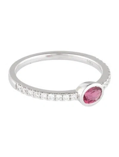 Pre-owned Gregg Ruth 14k Ruby & Diamond Band In Multicolor
