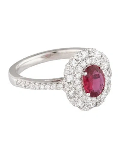 Pre-owned Gregg Ruth 14k Ruby & Diamond Cocktail Ring In Multicolor