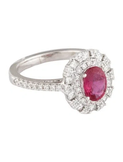 Pre-owned Gregg Ruth 14k Ruby & Diamond Cocktail Ring In Multicolor