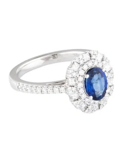 Pre-owned Gregg Ruth 14k Sapphire & Diamond Cocktail Ring In Multicolor