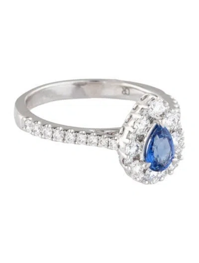 Pre-owned Gregg Ruth 14k Sapphire & Diamond Cocktail Ring In Multicolor