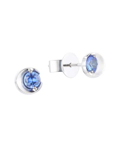 Gregg Ruth 18k 0.35 Ct. Tw. Blue Sapphire Half Moon Earring