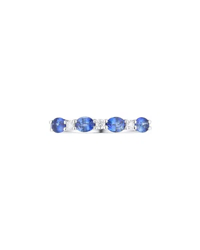 Gregg Ruth 18k 1.03 Ct. Tw. Diamond & Blue Sapphire Ring