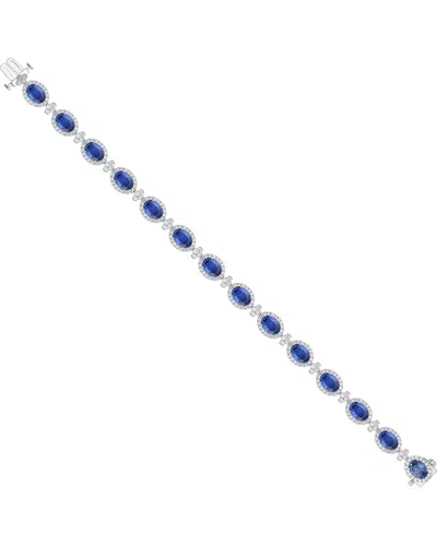 Gregg Ruth 18k 15.85 Ct. Tw. Diamond & Blue Sapphire Bracelet