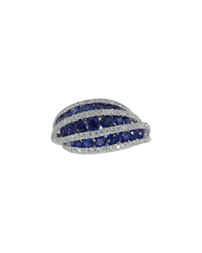 Gregg Ruth 18k 2.38 Ct. Tw. Diamond & Blue Sapphire Ring