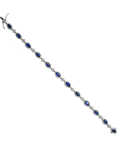 Gregg Ruth 18k 7.00 Ct. Tw. Diamond & Blue Sapphire Bracelet