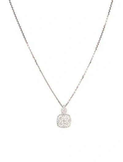 Pre-owned Gregg Ruth 18k Diamond Pendant Necklace, 18" In Multicolor