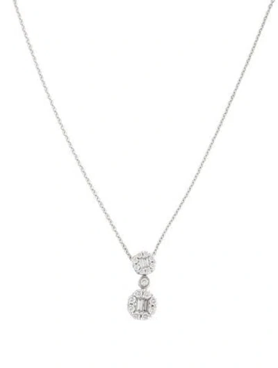 Pre-owned Gregg Ruth 18k Diamond Pendant Necklace W/ Unbranded Chain, 18" In Multicolor