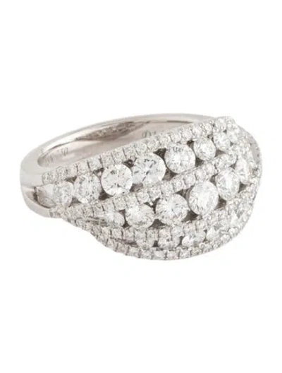Pre-owned Gregg Ruth 18k Diamond Twist Ring In Multicolor