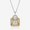 GREGG RUTH 18K GOLD,DIAMOND 0.70CT. TW. AND FANCY YELLOW DIAMOND PENDANT NECKLACE