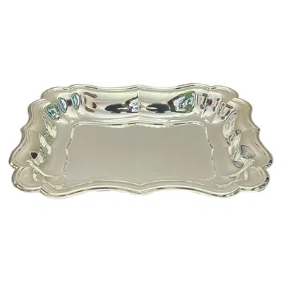 Pre-owned Greggio 800 Silver Coin Tray, Italy, Argenteria , 1980s In Sand