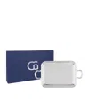 Greggio Silver-plated Georgian Rectangular Tray With Handles In Silver