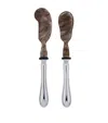 Greggio Spoon And Spreader Caviar Set In Silver