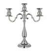 Greggio Three-arm Candelabra In Silver