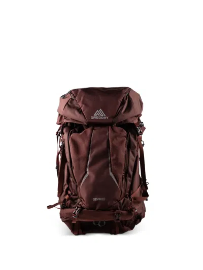 Gregory Deva 60 Logo-print Backpack In Burgundy