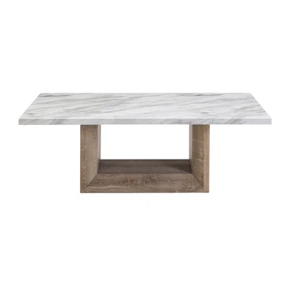 Gregory Marble Coffee Table In White