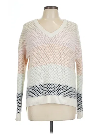 Pre-owned Greige Pullover Sweater In White