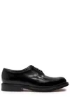 Grenson Camden Polished-leather Derby Shoes In Black