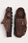 Grenson Dotty Suede Cut-out Clogs In Brown