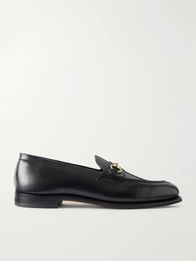 Grenson Franklin Horsebit-embellished Leather Loafers In Black
