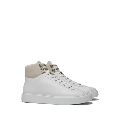 Grenson High-top Trainers With Nubuck Insert In White