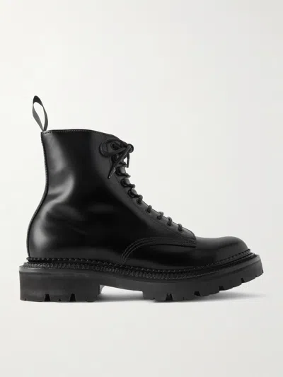 Grenson Jude Glossed-leather Boots In Black