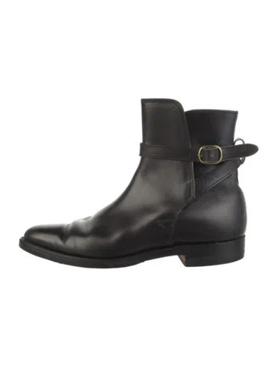 Pre-owned Grenson Leather Boots In Black