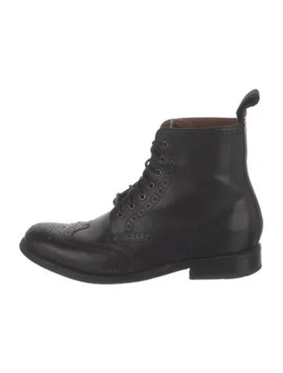 Pre-owned Grenson Leather Boots In Black