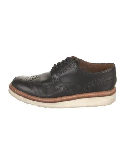 Pre-owned Grenson Leather Brogues In Black