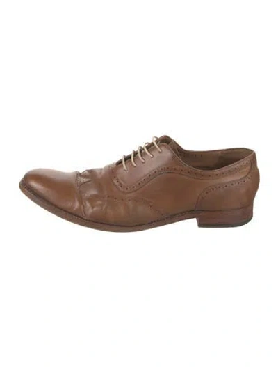 Pre-owned Grenson Leather Brogues In Brown