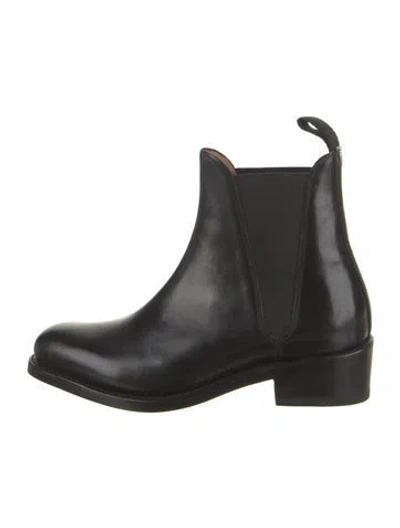 Pre-owned Grenson Leather Chelsea Boots In Black