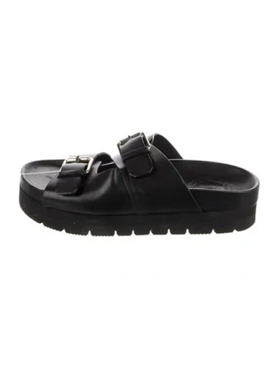 Pre-owned Grenson Leather Flats In Black