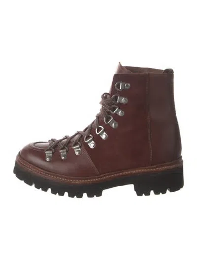 Pre-owned Grenson Leather Hiking Boots In Neutrals