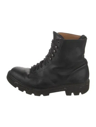 Pre-owned Grenson Leather Lace-up Boots In Black