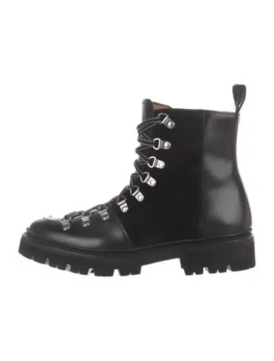 Pre-owned Grenson Leather Lace-up Boots In Black