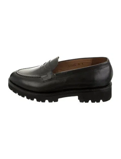 Pre-owned Grenson Leather Loafers In Black