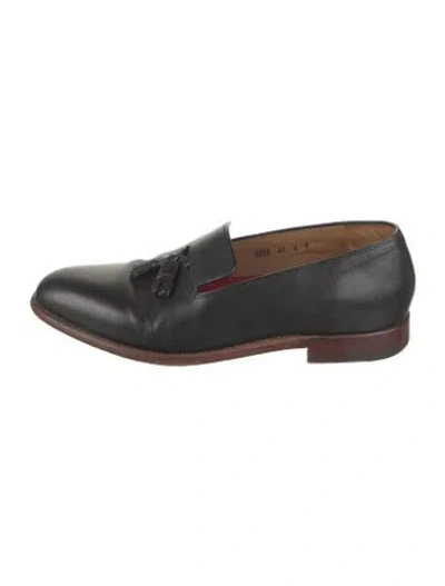 Pre-owned Grenson Leather Loafers In Black