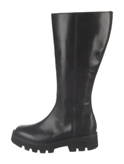 Pre-owned Grenson Leather Moto Boots In Black
