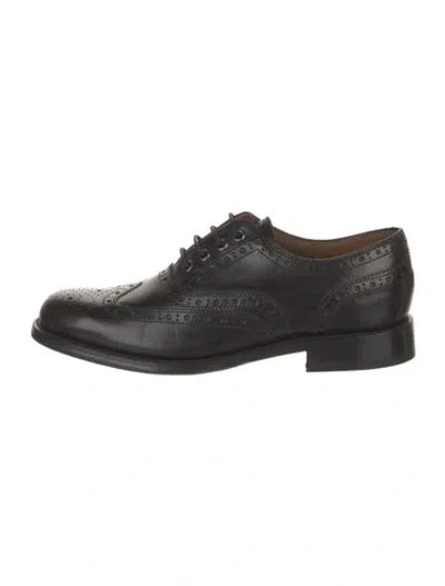 Pre-owned Grenson Leather Oxfords In Black