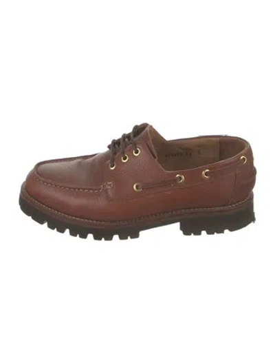Pre-owned Grenson Leather Oxfords In Brown
