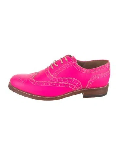 Pre-owned Grenson Leather Oxfords In Pink