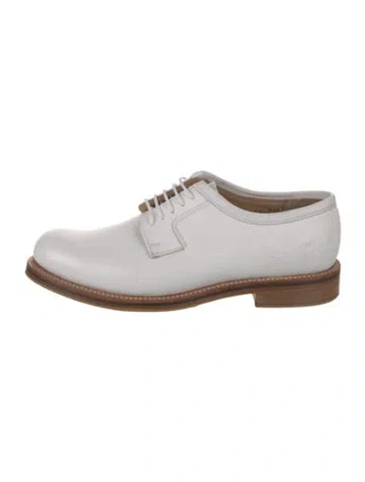 Pre-owned Grenson Leather Oxfords In White