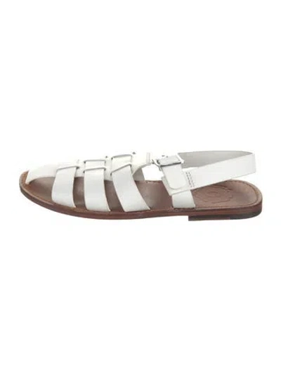 Pre-owned Grenson Leather Sandals In White