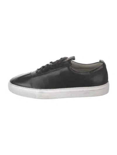 Pre-owned Grenson Leather Sneakers In Black